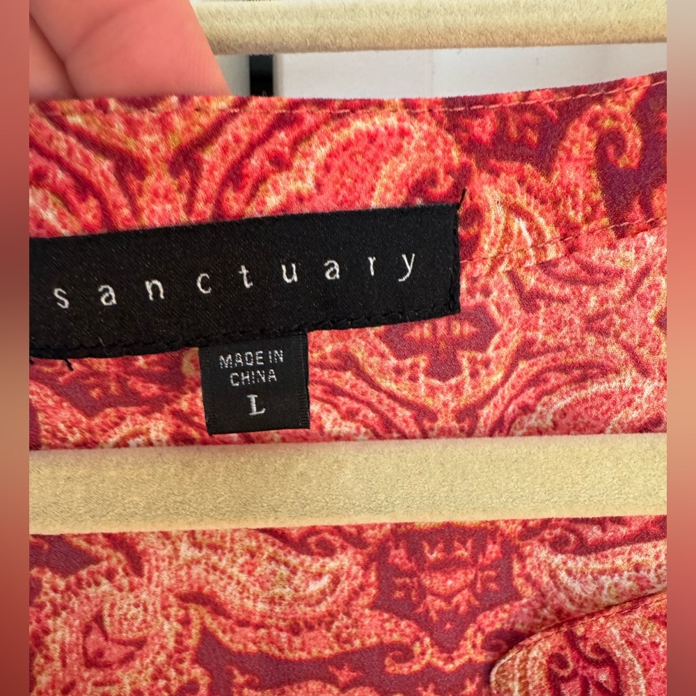 Sanctuary Patterned Button Front Sleeveless Top E… - image 2